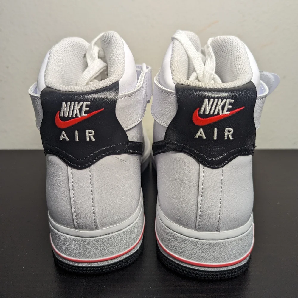 Nike Air Force 1 One High Hi Electric White Black Red FD0730 100 Uptown - Picture 6 of 9